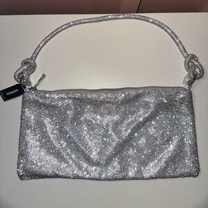 Silver Rhinestone Purse! Brand New w/ Tags Attached!
